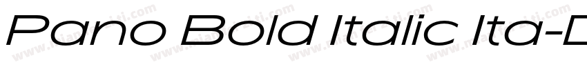 Pano Bold Italic Ita字体转换